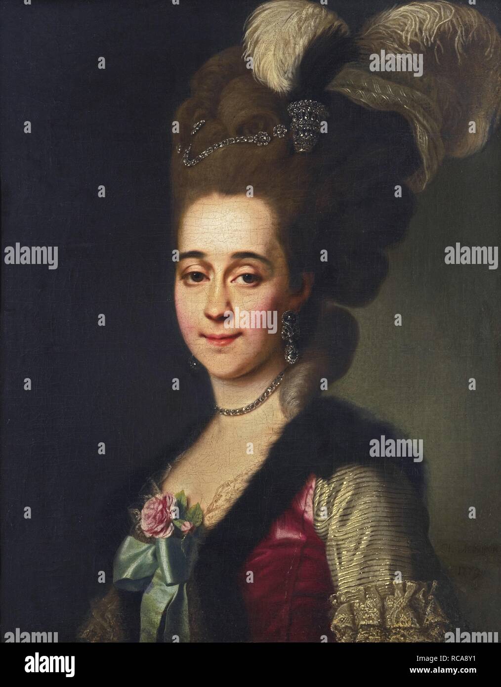 Ritratto di Varvara Vasilyevna Golitsyna, née von Engelhardt (1757-1815). Museo: Collezione privata. Autore: Levitsky, Dmitri Grigorievich. Foto Stock