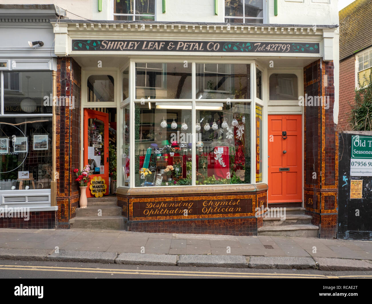 Shirley foglia e petalo shop in Hastings Old Town East Sussex Regno Unito Foto Stock