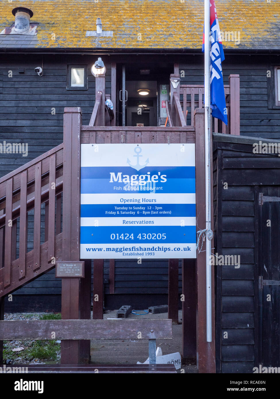 Maggie's Pesce e Chip Shop Old Hastings East Sussex Regno Unito Foto Stock