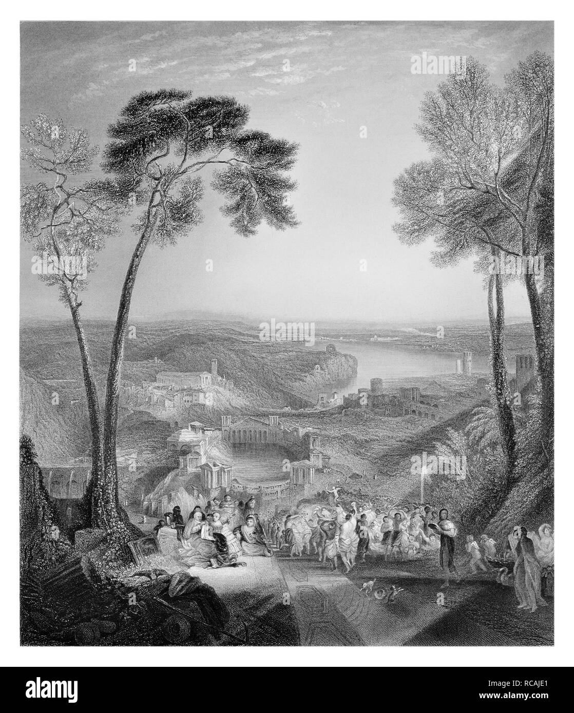 J.M.W Turner Phryne andando al bagno come Venere scolpita da J.B. Allen Foto Stock