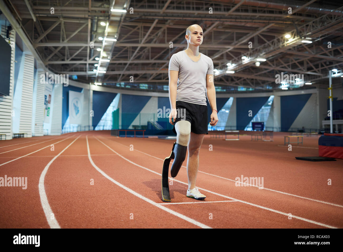 Preparazione per la maratona Foto Stock