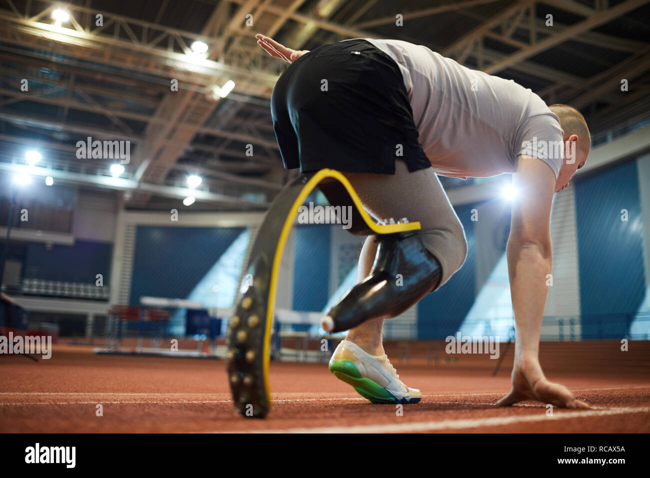 La concorrenza sul Stadium Foto Stock