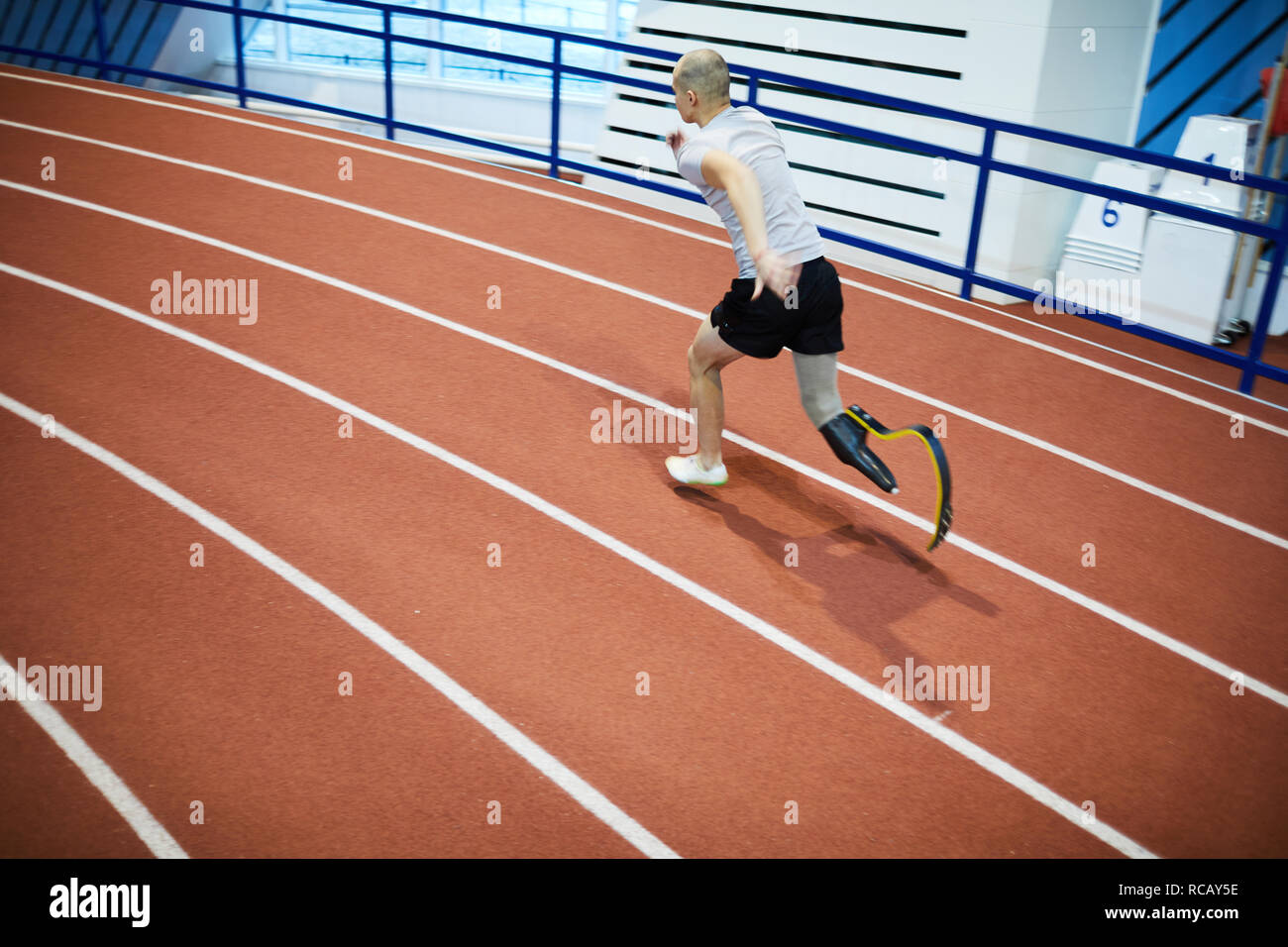 Concorrente della maratona Foto Stock