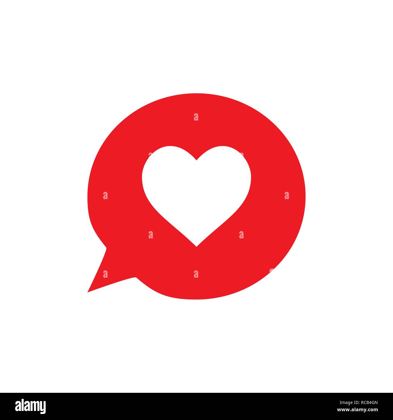 Il simbolo del cuore di discorso bolla. Illustrazione Vettoriale Illustrazione Vettoriale