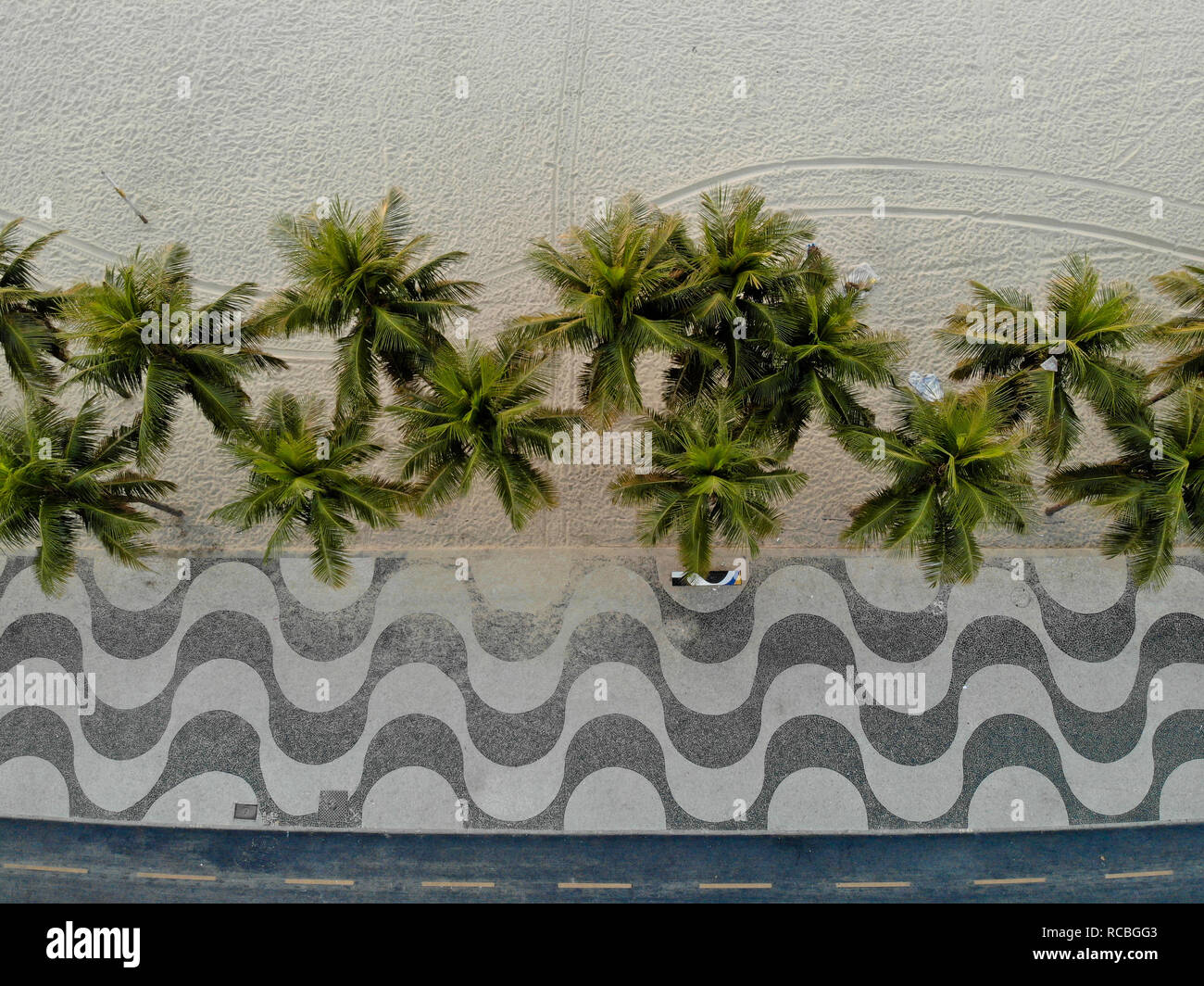 RJ - Rio de Janeiro - 01/15/2019 - Previsioni meteo Rio de Janeiro - Calcadao la spiaggia di Copacabana foto: Thiago Ribeiro / AGIF Foto Stock