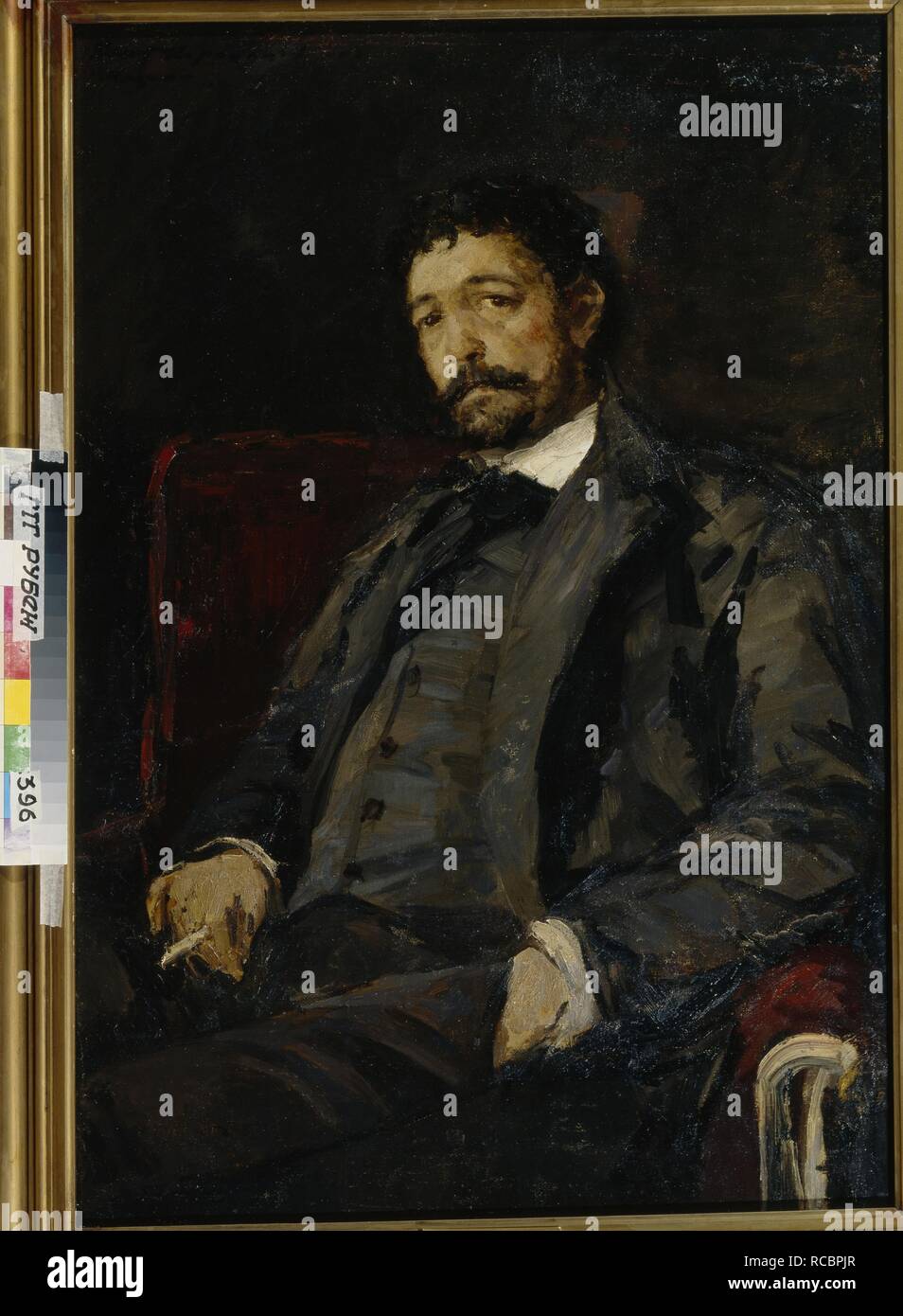 Ritratto del cantante lirico Angelo Masini (1844-1926). Museo: Membro Galleria Tretyakov di Mosca. Autore: Korovin, Konstantin Alexeyevich. Foto Stock