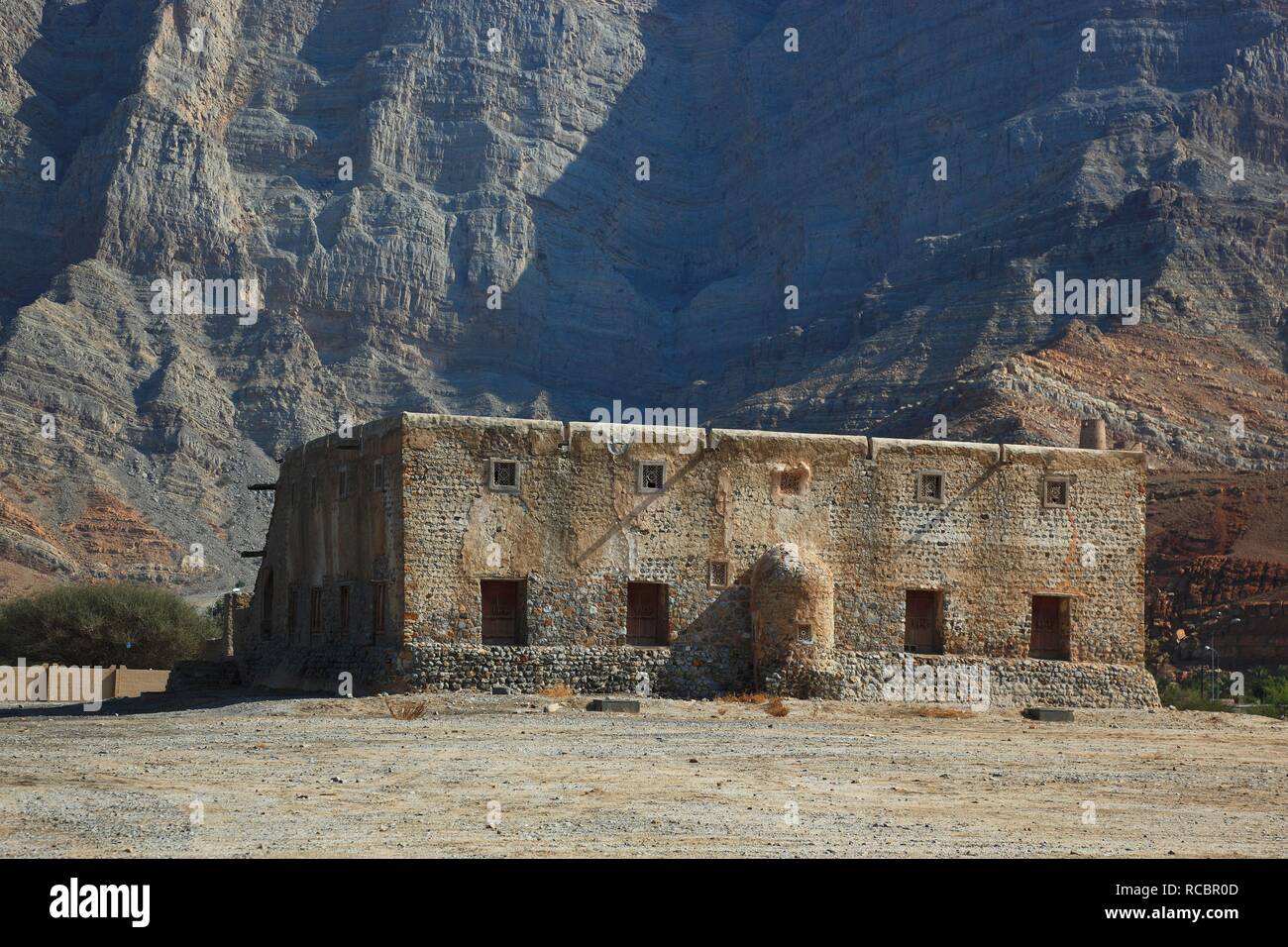 Old Fort, Bukha, Omani enclave di Musandam, Oman, Penisola Arabica, Medio Oriente e Asia Foto Stock