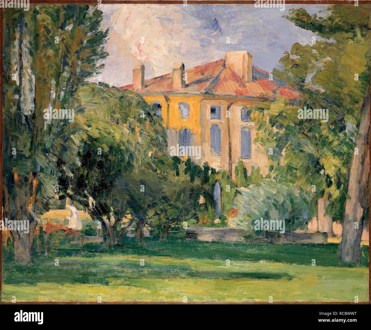 La Maison du Jas de Bouffan. Museo: Collezione privata. Autore: CEZANNE, Paolo. Foto Stock