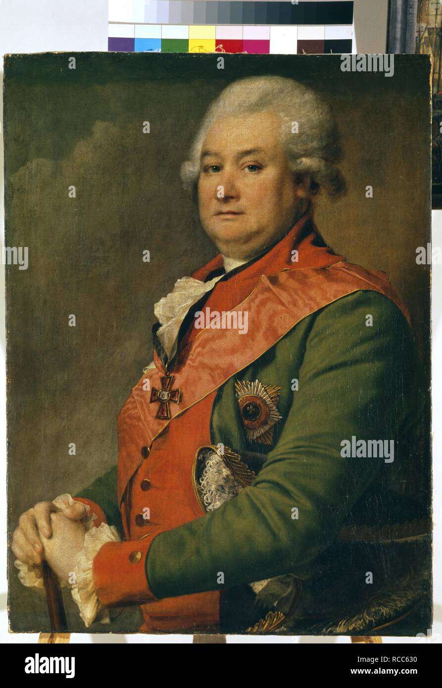 Ritratto del Conte Pyotr Petrovich Konovnitsyn (1743-1796). Museo : Museo di Arte Russa, Kiev. Autore: Levitsky, Dmitri Grigorievich. Foto Stock