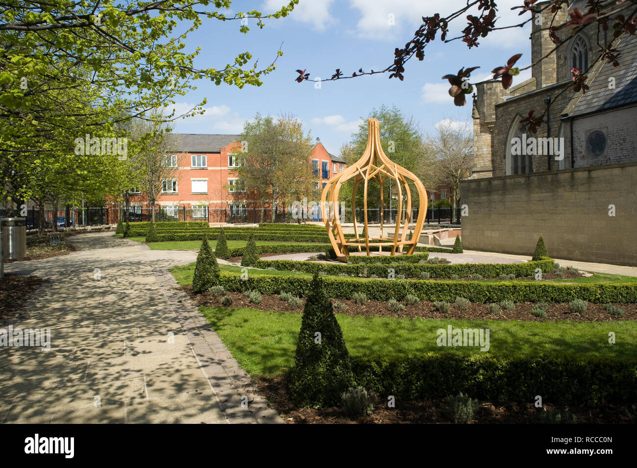 Cattedrale di Salford giardino, Salford, Manchester Foto Stock