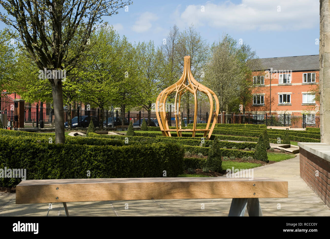 Cattedrale di Salford giardino, Salford, Manchester Foto Stock