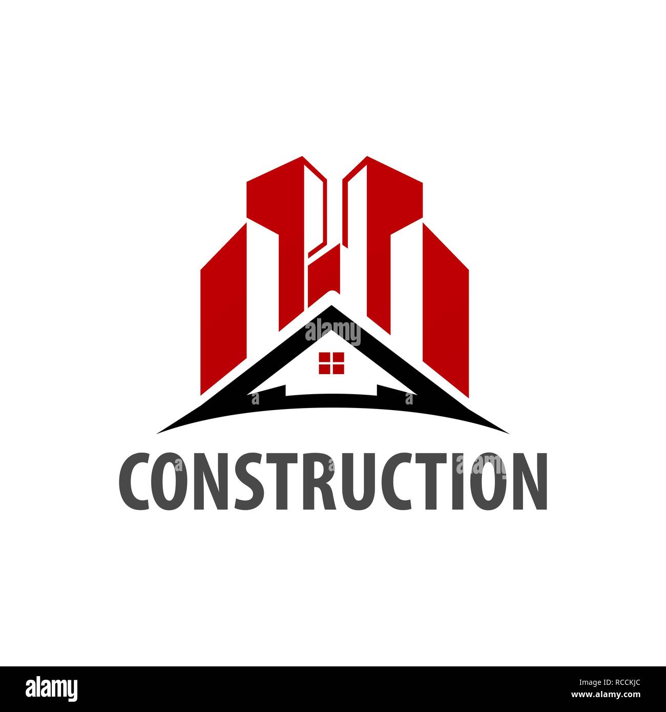 Real estate home logo del tetto concept design. Simbolo grafico elemento di modello di vettore Illustrazione Vettoriale