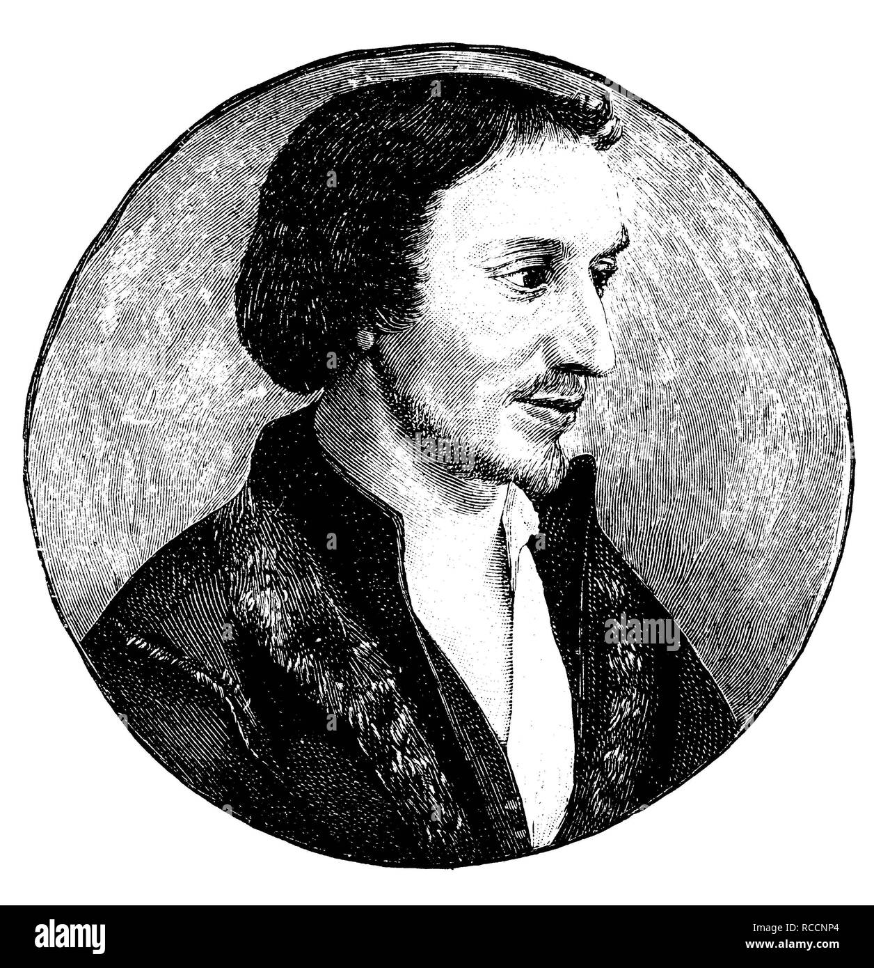 Philipp Melantone, noto anche come Philipp Schwartzerdt, 1847 - 1560, filologo, filosofo, umanista e teologo, autore Foto Stock
