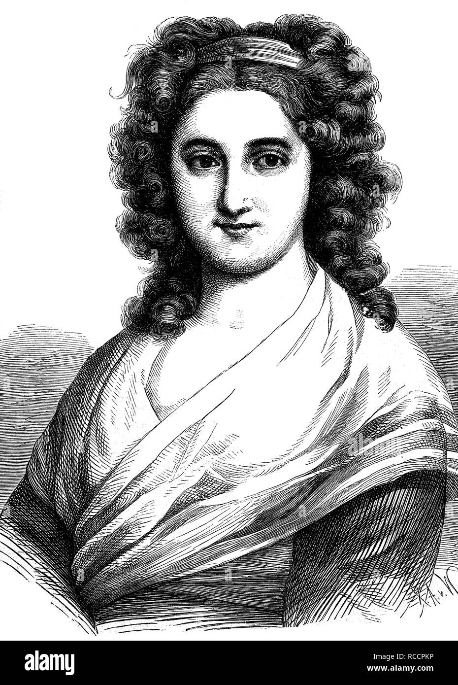 Henriette Julie Herz, 1764 - 1847, scrittore e uno di Berlino Salonnièren leader del primo romanticismo, storico xilografia Foto Stock