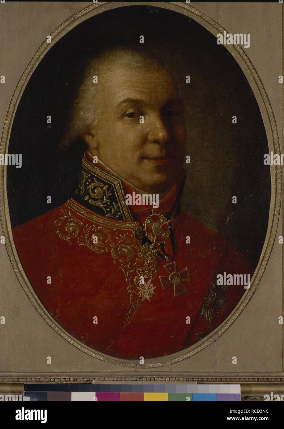 Ritratto del poeta Gavriil R. Derzhavin (1743-1816). Museo: Membro Galleria Tretyakov di Mosca. Autore: ARGUNOV, IVAN PETROVICH. Foto Stock