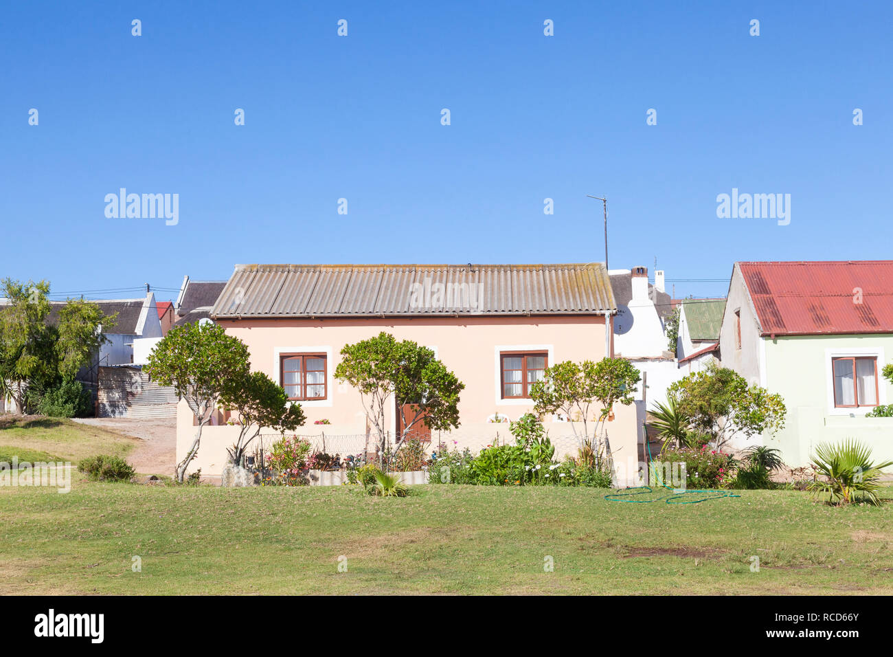 Elim Moravian stazione missionaria, Overberg, Western Cape, Sud Africa stabilito nel 1838 per alloggiare i gli schiavi liberati. Foto Stock