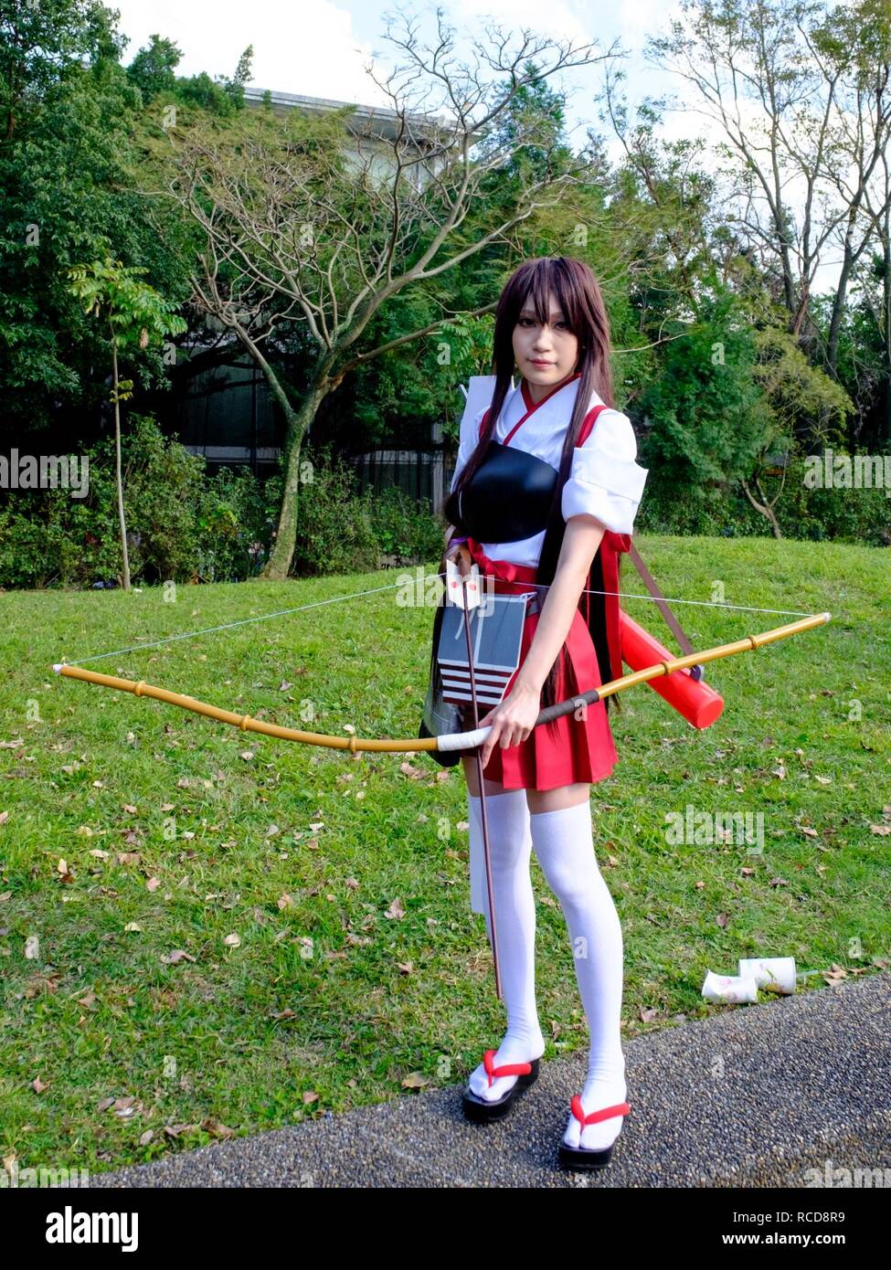 Portaerei Akagi ragazza della flotta Cosplayer a CWT42 20160213. Foto Stock
