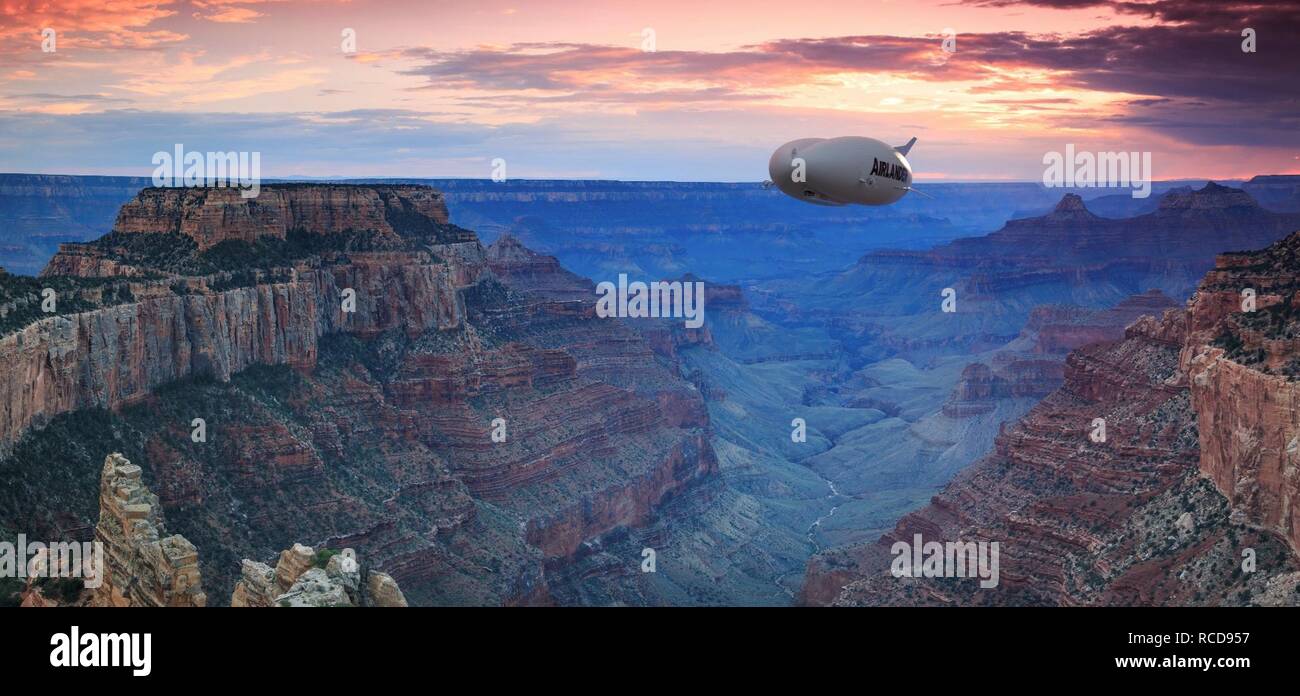 Airlander 10 Grand Canyon CGI. Foto Stock