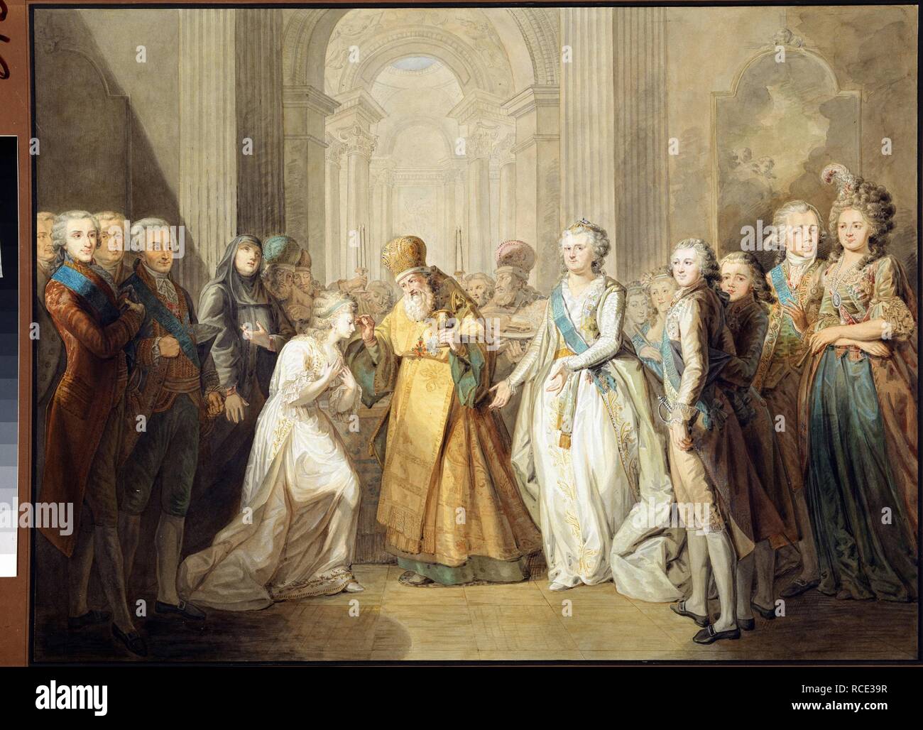 Impegno del granduca Alessandro Pavlovich e della Principessa Luisa di Baden. Museo: Stato A. Museo di Belle Arti Puskin di Mosca. Autore: anonimo. Foto Stock