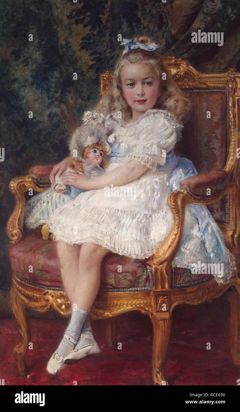 Ritratto della Granduchessa Maria Nikolaevna della Russia (1899-1918). Museo: Membro Hermitage di San Pietroburgo. Autore: Makovsky, Konstantin Yegorovich. Foto Stock