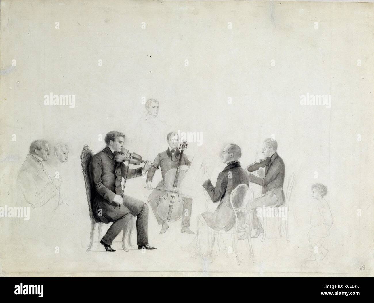 Quartetto. Museo: Stato A. Museo di Belle Arti Puskin di Mosca. Autore: anonimo. Foto Stock