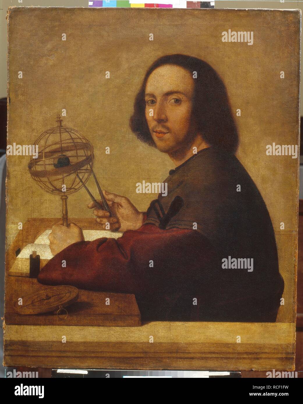 Ritratto dell'Astronomo. Museo: Galleria d'arte di Stato, Lviv. Autore: BASAITI, MARCO. Foto Stock