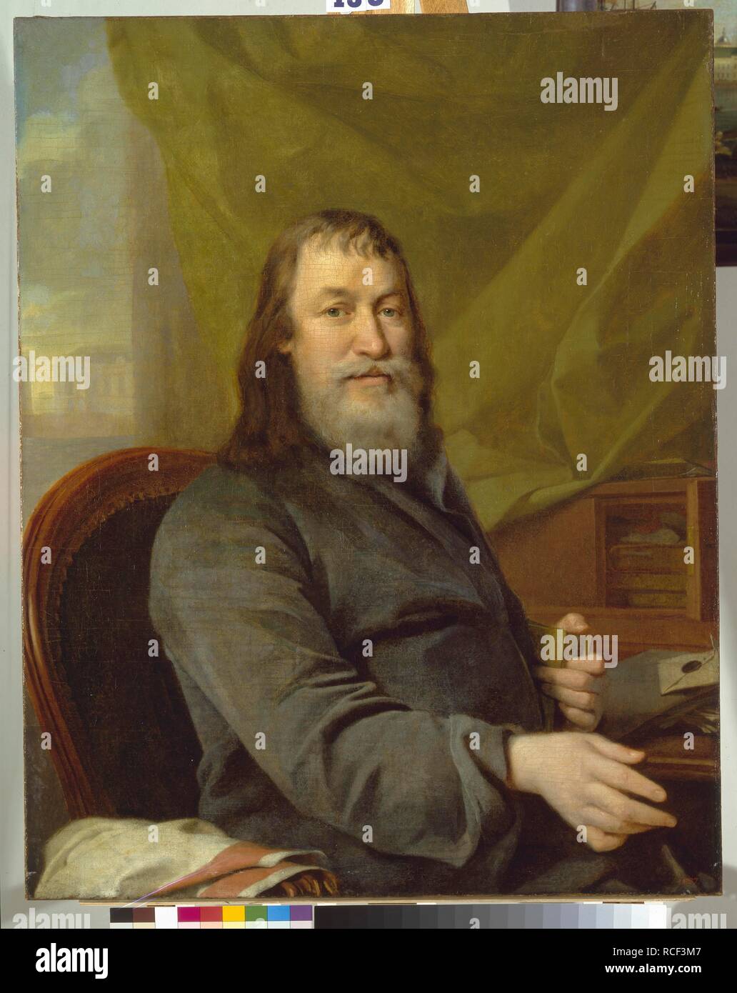 Ritratto di Ivan Kharitonovich Bilibin (grande). Museo: Membro Hermitage di San Pietroburgo. Autore: Levitsky, Dmitri Grigorievich. Foto Stock