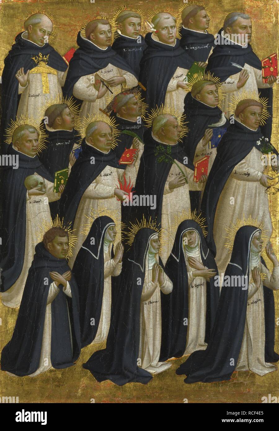 Il domenicano beato (pannello da Fiesole San Domenico pala). Museo: National Gallery di Londra. Autore: BEATO ANGELICO. Foto Stock