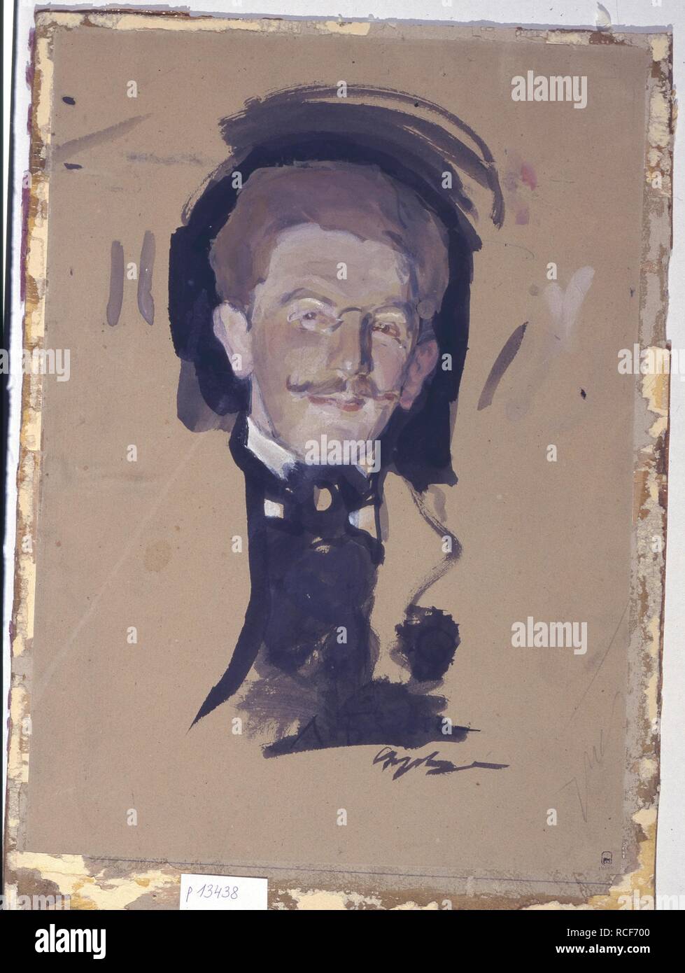 Ritratto del pittore Léon Bakst (1866-1924). Museo: State Russian Museum di San Pietroburgo. Autore: Serov, Valentin Alexandrovich. Foto Stock