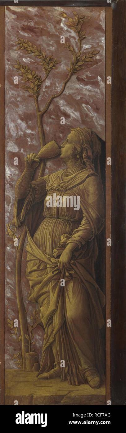 Una donna di bere. Museo: National Gallery di Londra. Autore: Mantegna, ANDREA. Foto Stock