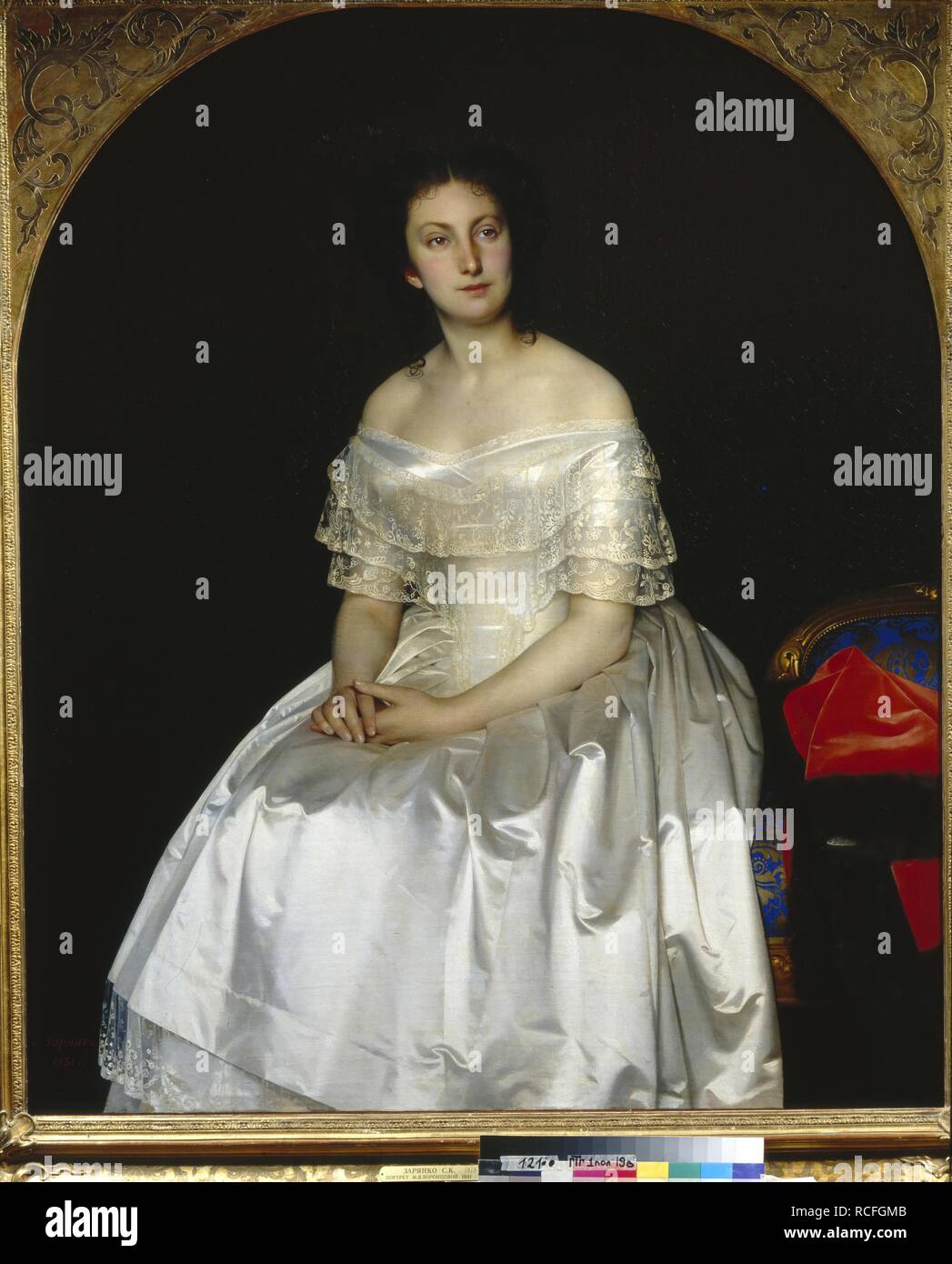 Ritratto della Principessa Maria Vasilyevna Vorontsova (1819-1894). Museo: Membro Galleria Tretyakov di Mosca. Autore: Zaryanko, Sergei Konstantinovich. Foto Stock