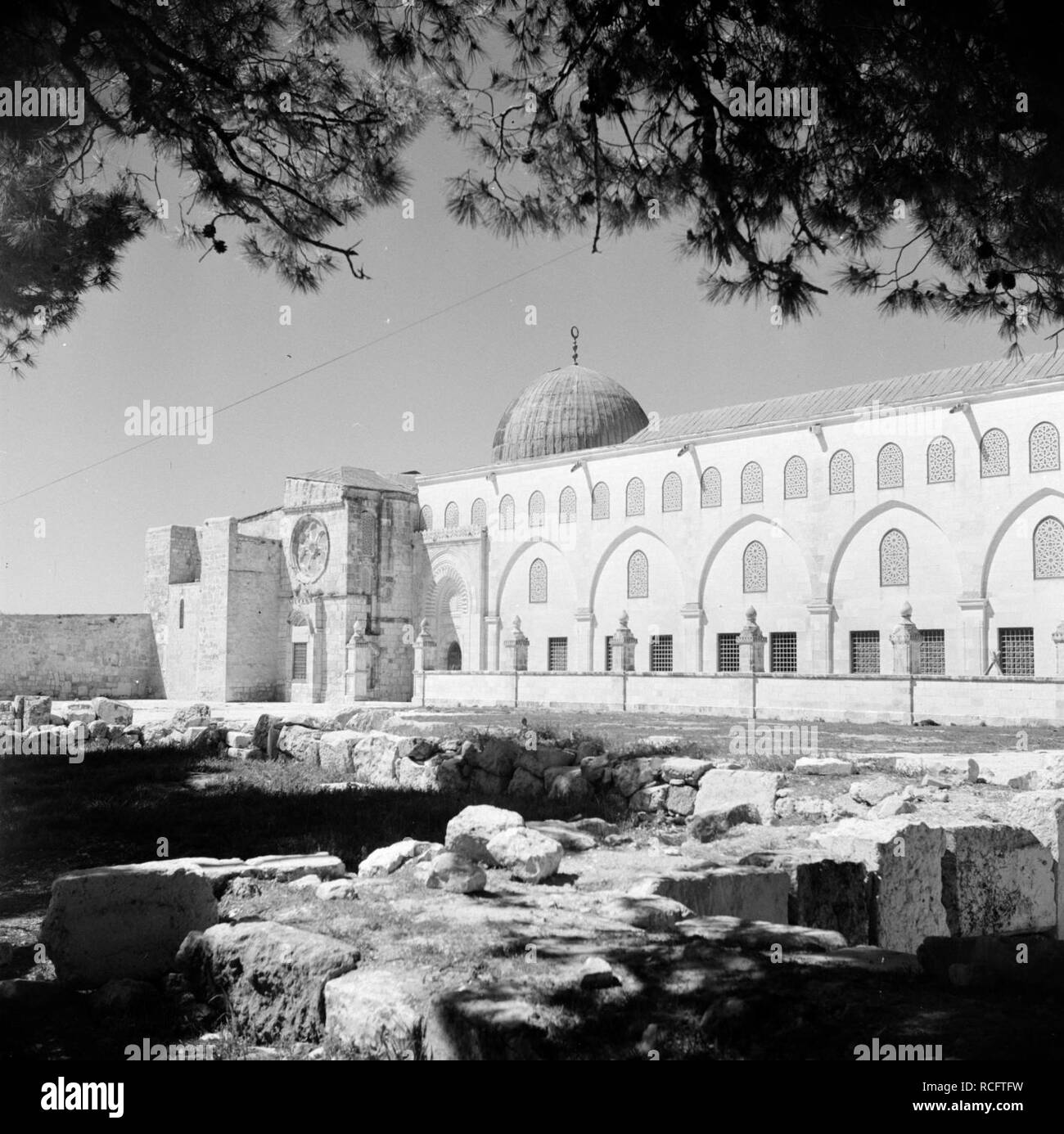 Al Haram esh-Sharif - Tempelberg. Al Aqsa, moskee Bestanddeelnr 255-5430. Foto Stock