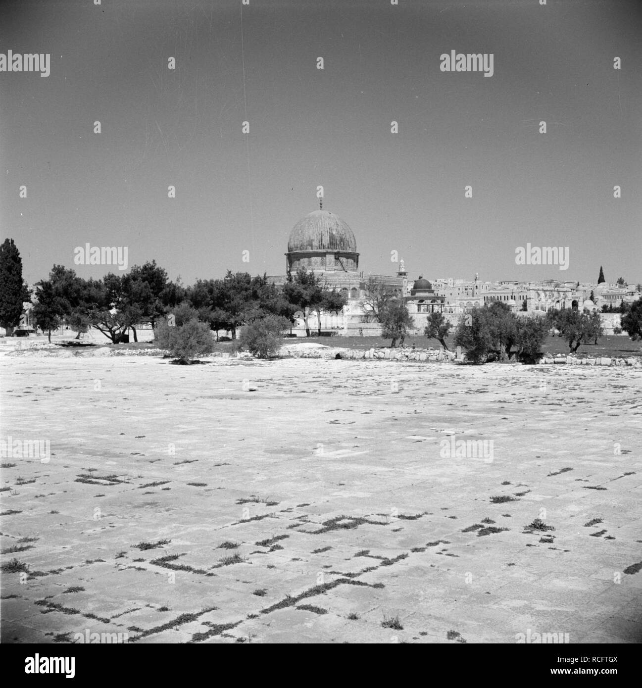 Al Haram esh-Sharif - Tempelberg. Rotskoepel di Qubbet es-Sakhra, Bestanddeelnr 255-5434. Foto Stock