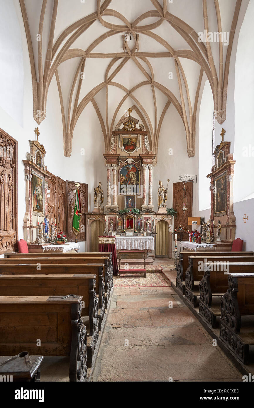 Alla Cappella di San Giorgio nella Fortezza di Hohensalzburg di Salisburgo, Austria. Interno Foto Stock