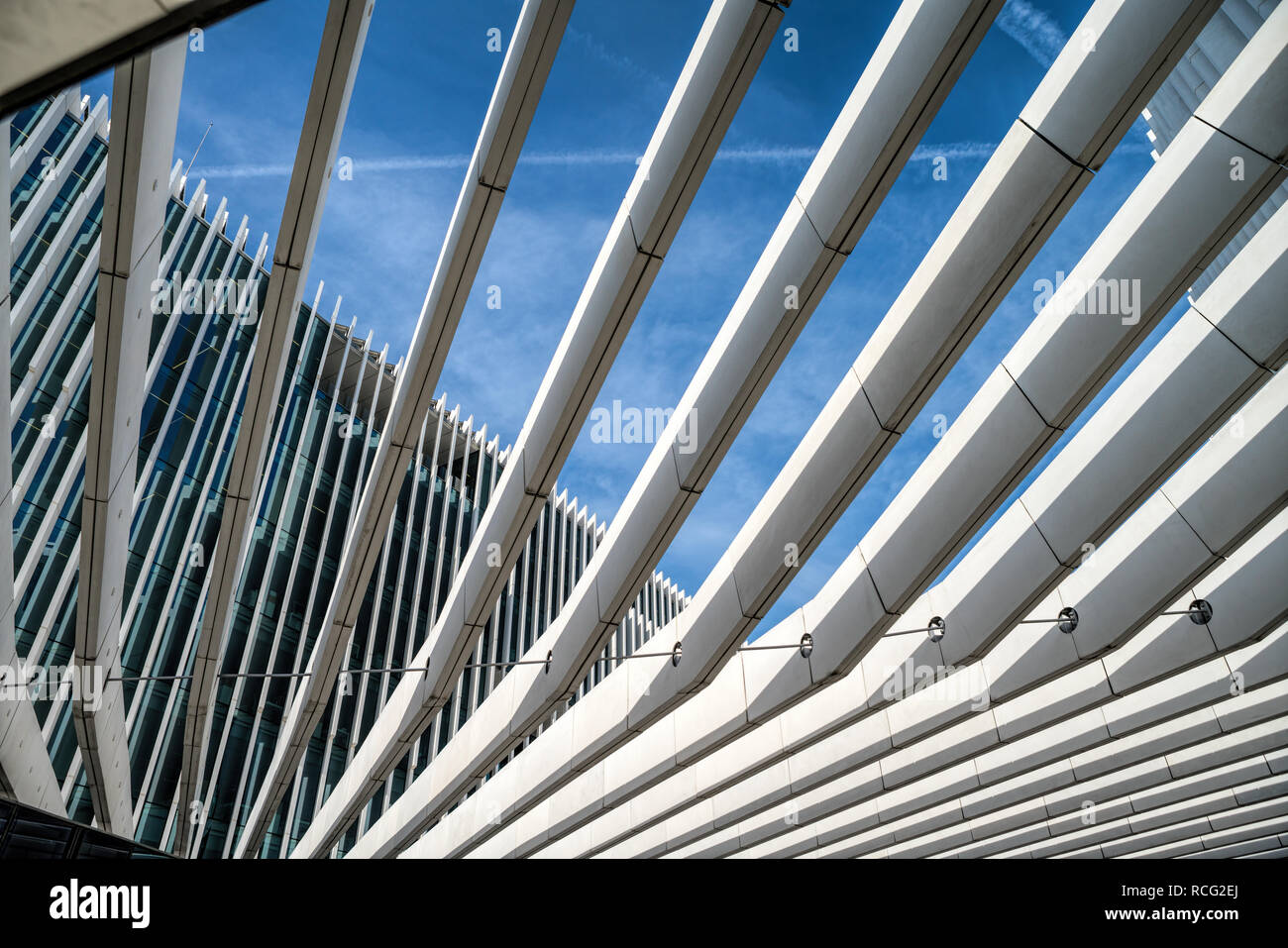 Architettura moderna EDP. Il portoghese energy company Foto Stock