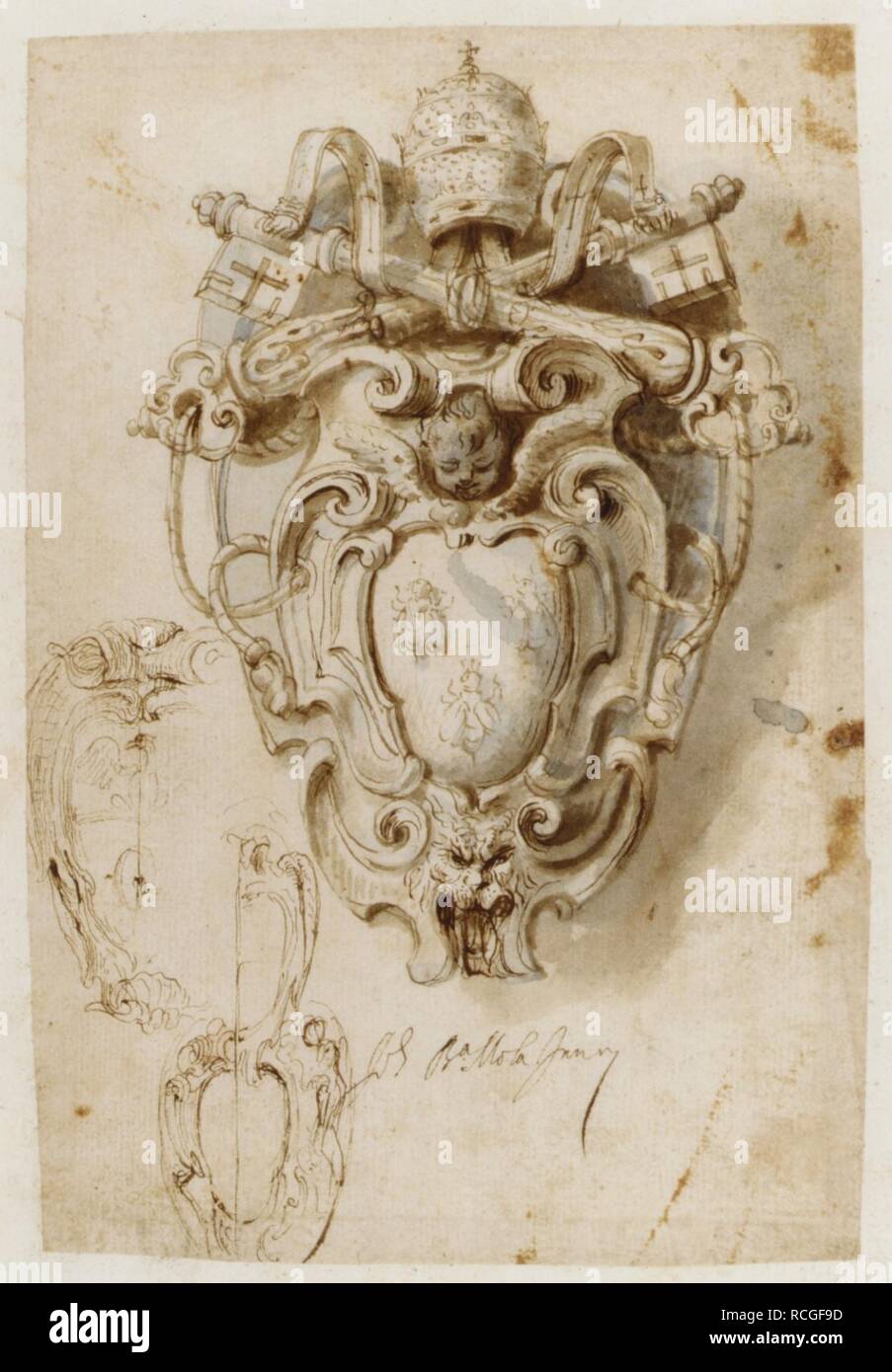 Album contenente architettonica, ornamento e la figura di disegni. Foto Stock