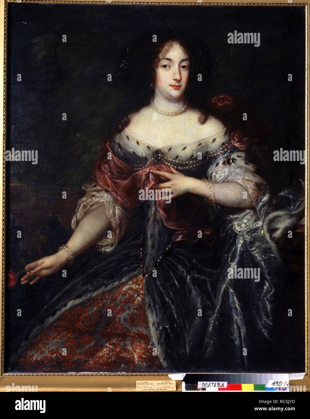Ritratto della regina Henrietta Maria di Francia (1609-1669). Museo: Regional Art Museum, Poltava. Autore: LELY, Peter. Foto Stock