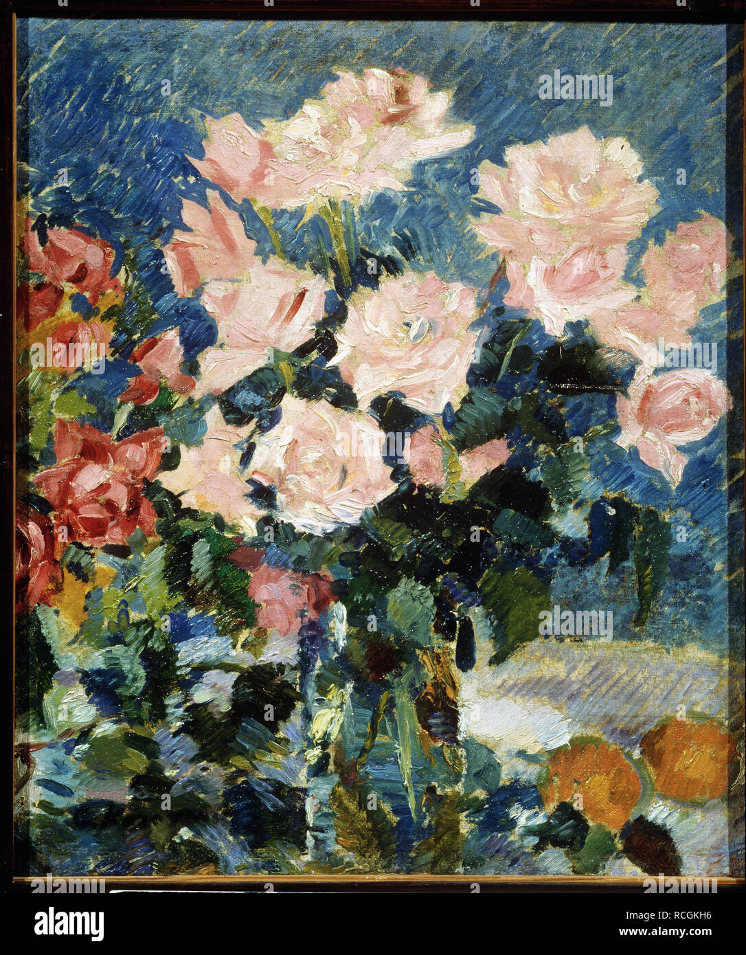 Le rose. Museo: Stato Art Museum, Yaroslavl. Autore: Korovin, Konstantin Alexeyevich. Foto Stock