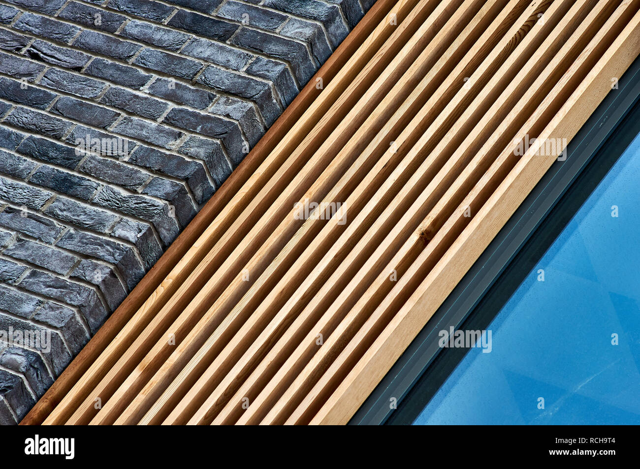 Architectural chiudere i dettagli del nuovo Gorbals centro salute, Glasgow. Foto Stock