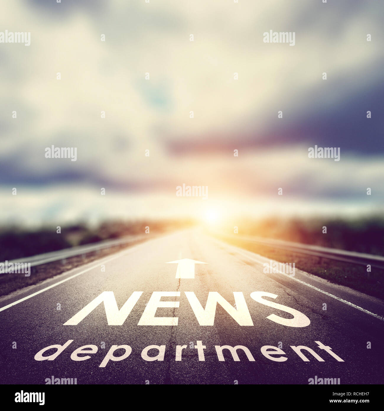 Notizie sullo sfondo di reparto Foto Stock