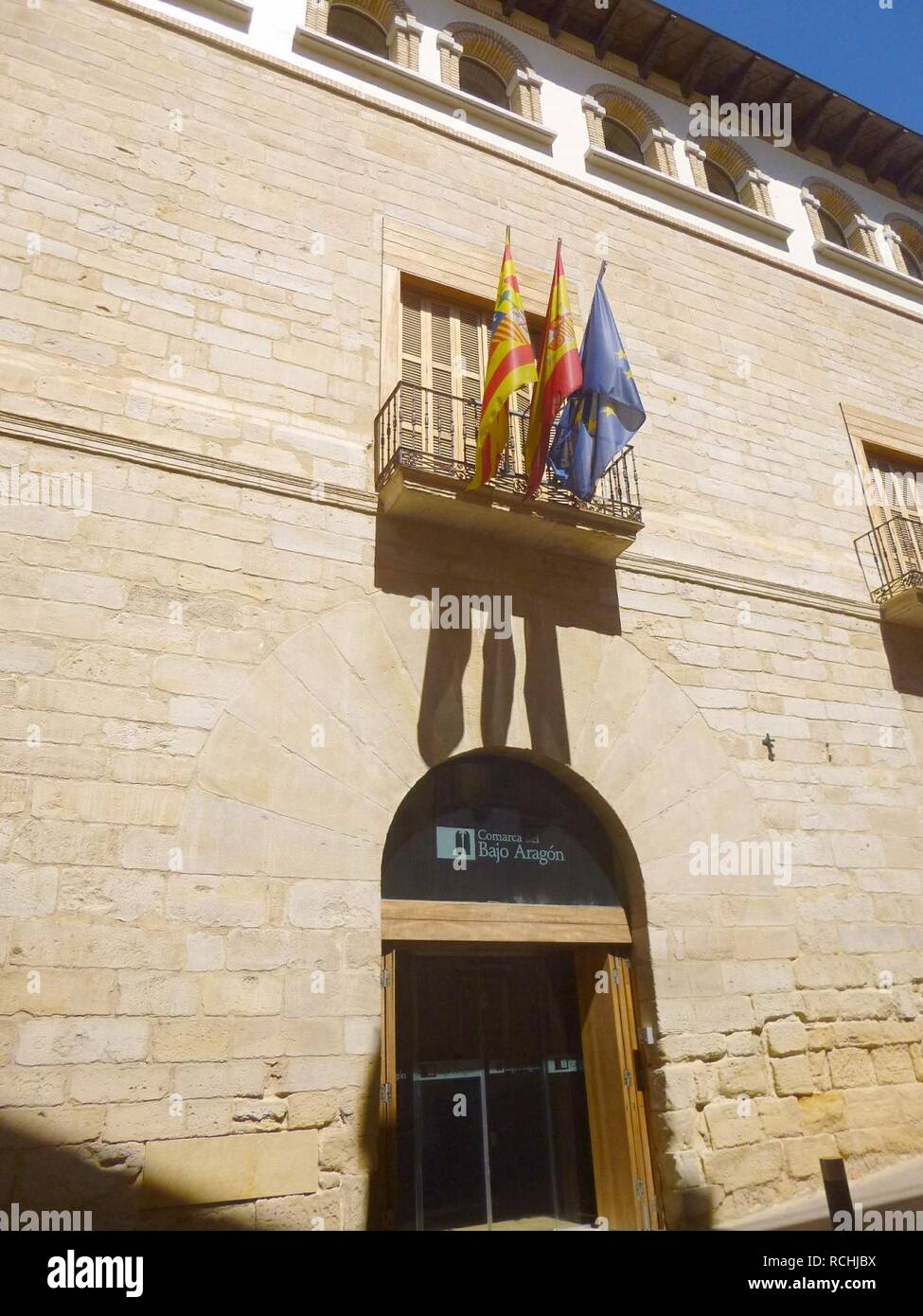 Alcaniz - Palacio Cascajares (Oficinas de la comarca del Bajo Aragón) 2. Foto Stock