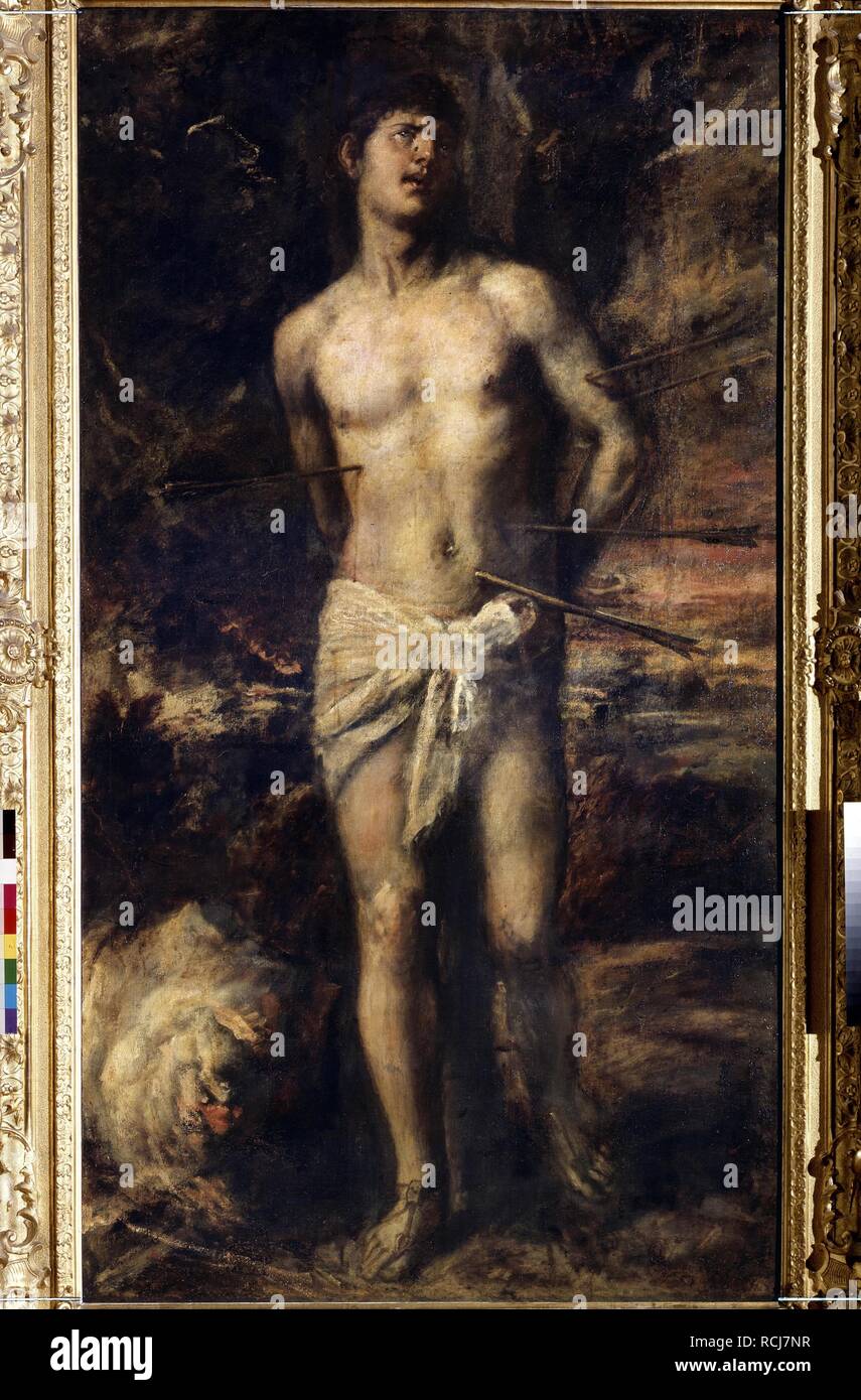San Sebastian. Museo: Membro Hermitage di San Pietroburgo. Autore: Tiziano. Foto Stock
