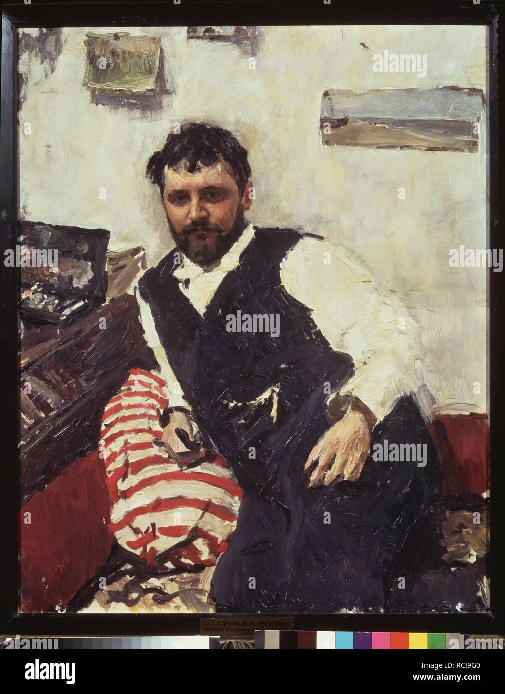 Ritratto dell'artista Konstantin Korovin (1861-1939). Museo: Membro Galleria Tretyakov di Mosca. Autore: Serov, Valentin Alexandrovich. Foto Stock