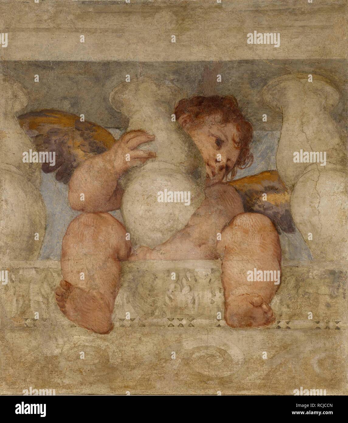 Angelo seduto su una balaustra. Museo: Duomo di Castelfranco Veneto. Autore: Veronese, Paolo. Foto Stock Angelo seduto su una balaustra. Museo: Duomo di Castelfranco Veneto. Autore: Veronese, Paolo. Foto Stock