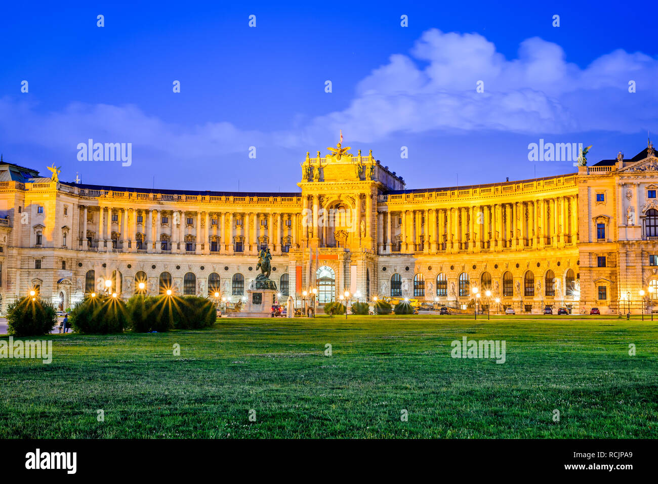 Vienna, Austria. Palazzo Imperiale di Hofburg è l'ex palazzo imperiale nel centro di Vienna, residenza dei sovrani degli Asburgo Foto Stock