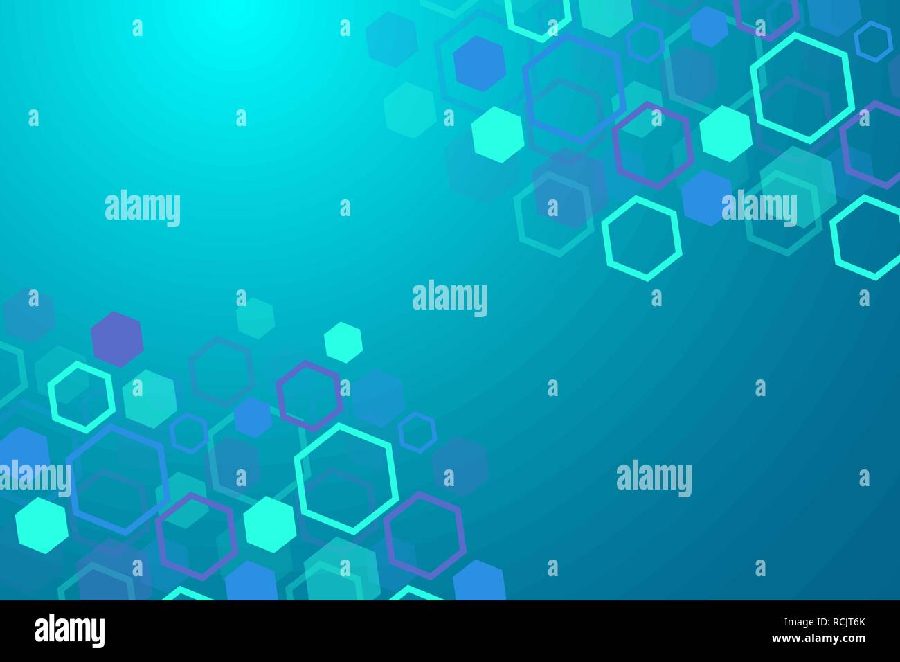 Abstract medico di fondo della ricerca sul DNA, molecola, genetica, genoma, la catena di DNA. Analisi genetica concetto di arte con esagoni, linee, punti. La biotecnologia un concetto di rete molecola, illustrazione vettoriale Illustrazione Vettoriale