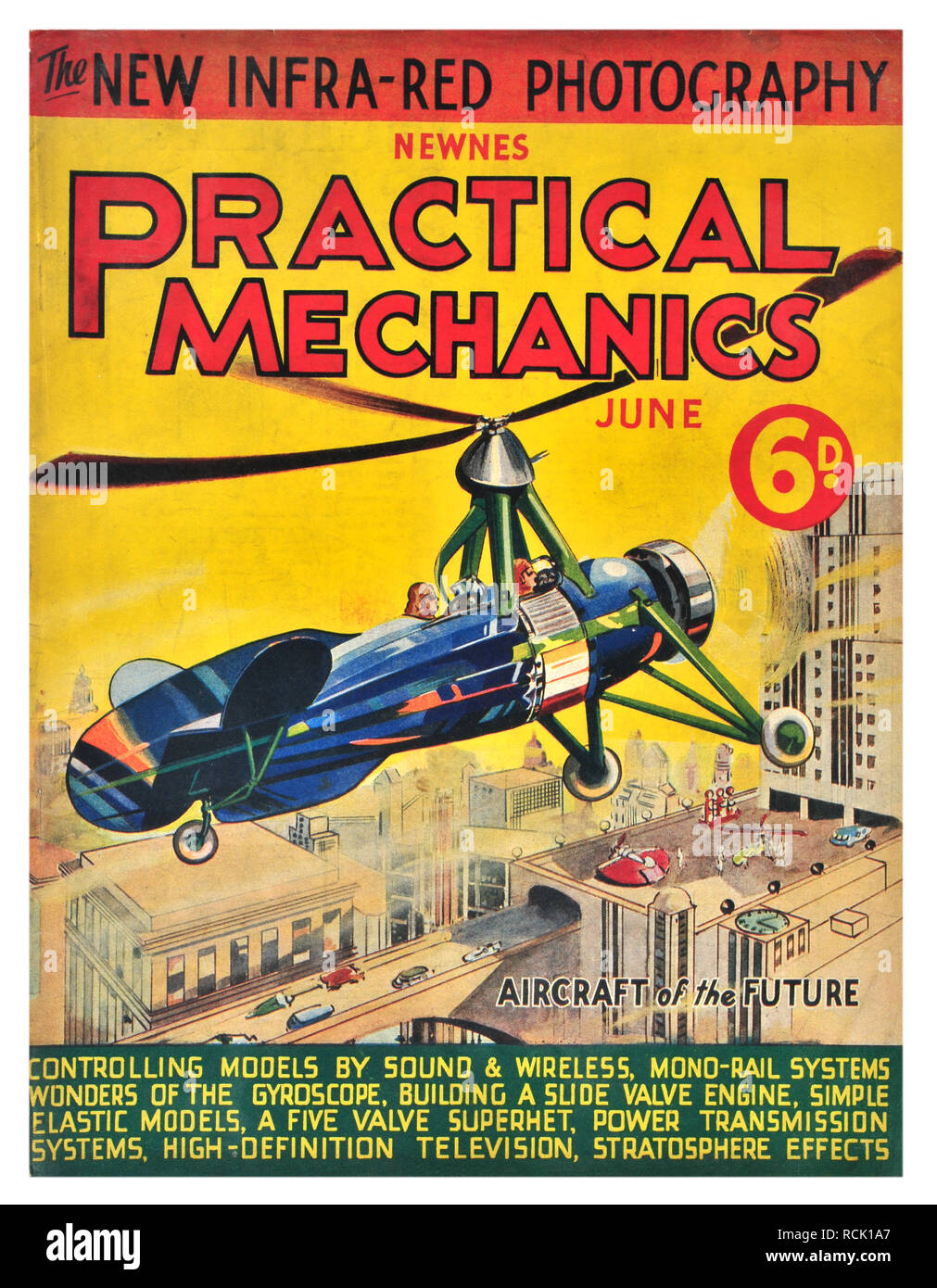 Newnes pratico di meccanica giugno costa 6D aereo del futuro Foto Stock