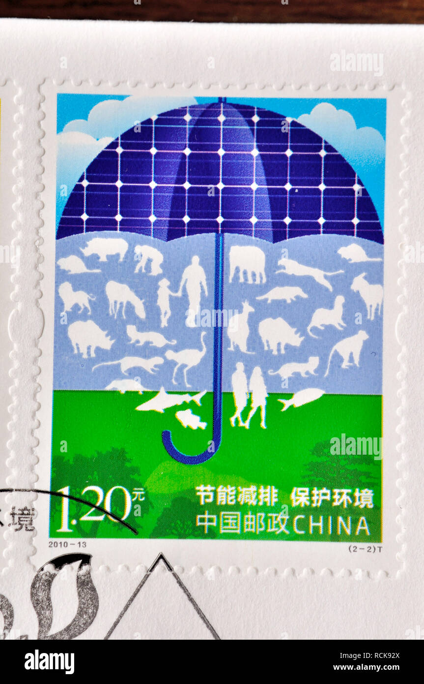 Cina - circa 2010: TIMBRI A Stampato in Cina mostra 2010-13 risparmiare energia e ridurre le emissioni, proteggere l ambiente , circa 2010. Foto Stock Cina - circa 2010: TIMBRI A Stampato in Cina mostra 2010-13 risparmiare energia e ridurre le emissioni, proteggere l ambiente , circa 2010. Foto Stock