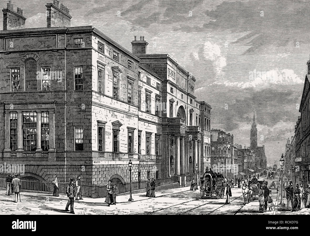 L'Università di Edimburgo, Scozia, XIX secolo Foto Stock