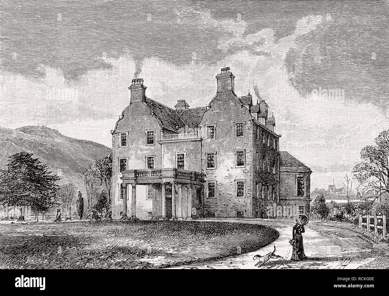 Prestonfield House, Edimburgo, Scozia, XIX secolo Foto Stock